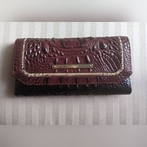 Brahmin leather wallet EUC